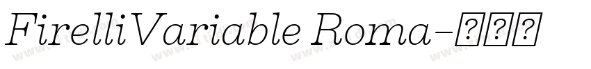 FirelliVariable Roma字体转换